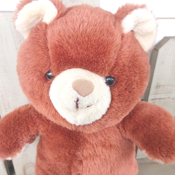 Vintage 1984 Brownish Red Plush Teddy Bear 18" K.B. Bros Stuffed Animal RARE - Picture 9 of 13